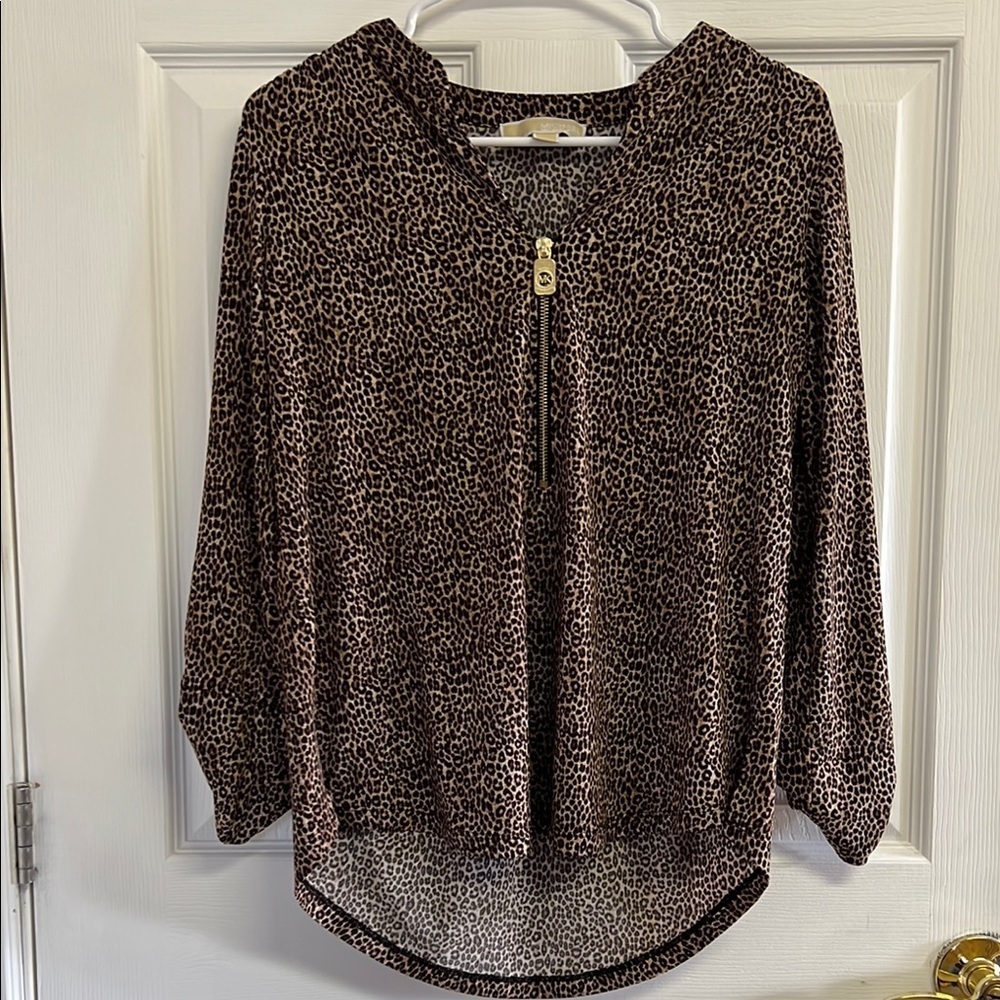 Michael Kors Leopard Print Women's Top